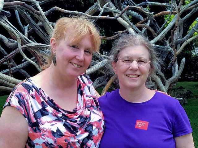 Marianne Hardy and Kathy Purdy in Hawaii